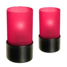 Circle Star glas - Sort - Pink glas